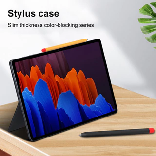 เคสปากกาซัมซุง สําหรับ for Samsung S pen S6 lite S7 S8 S9 S10 lite ปากกาแท็บเล็ตซิลิโคนนุ่มสี contrast ดินสอกรณี