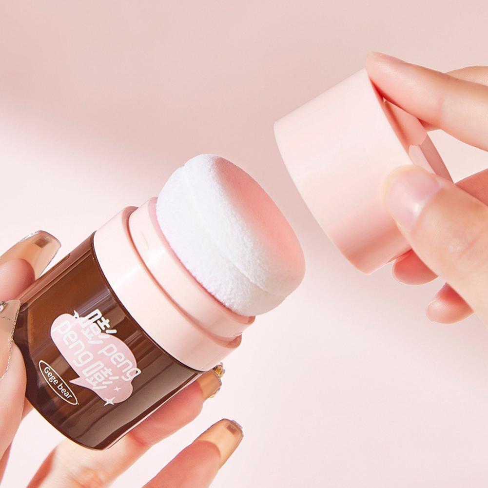 Gege Bear น่ารัก Hairline Puffy Pink Oil-control แชมพูแห้งสําหรับสาวขี้เกียจนักเรียน Bangs Oil W4j5