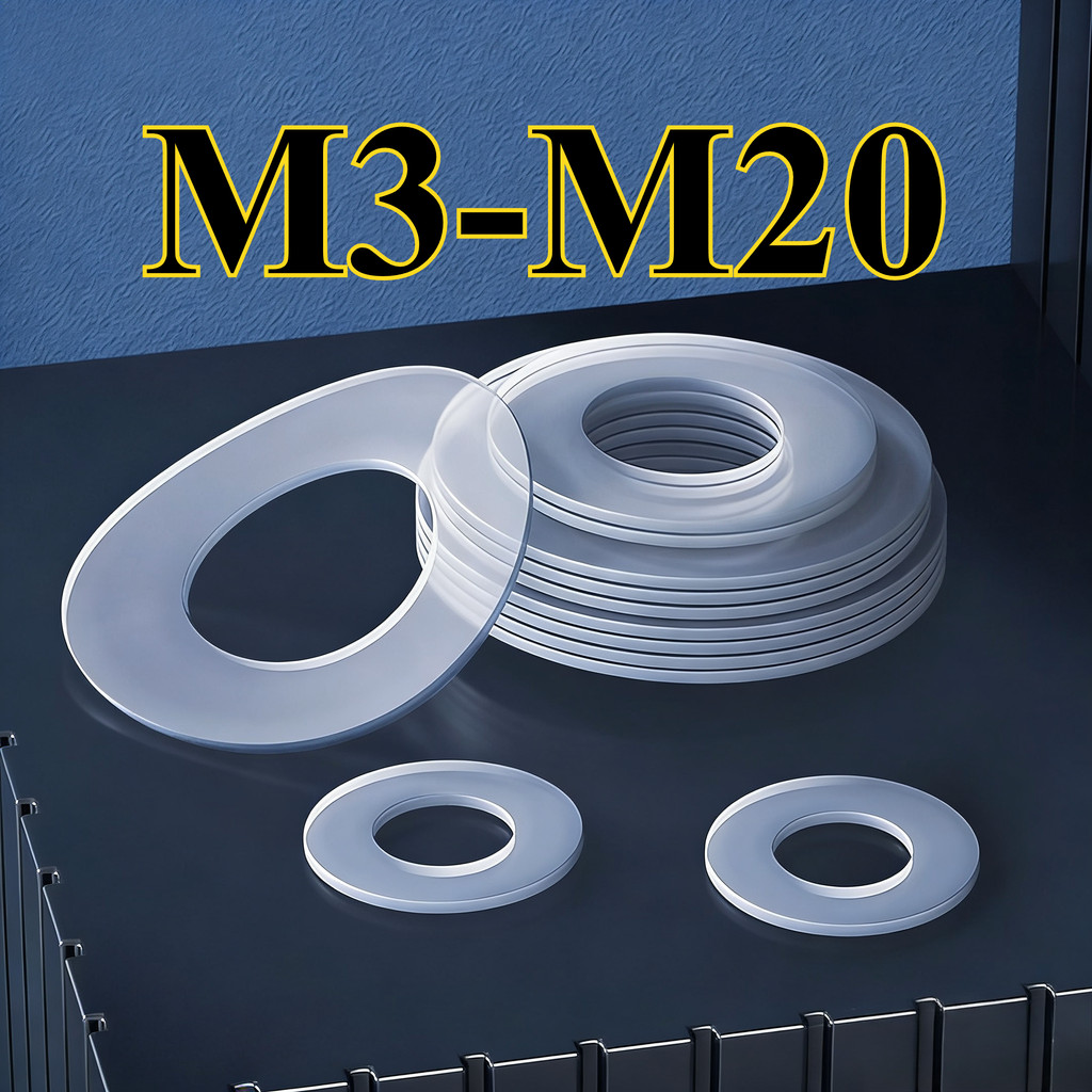 ปะเก็นซิลิโคน แหวนซิลิโคน ซีลยางกันรั่ว ทนความร้อน ยืดหยุ่นสูง  / Transparent Rubber Gasket, Heat Resistant, Waterproof & Insulating M3-M20 (YDD-LD-MB1)
