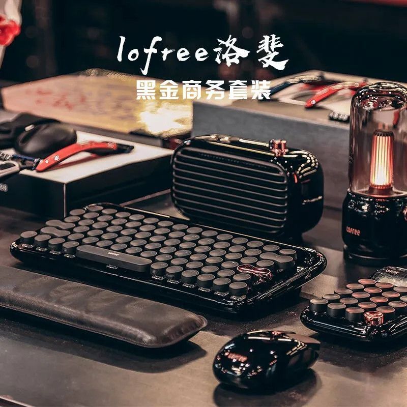 กวางโจว Wechat Trading Co., Ltd. LOFREE LOFREE Ink Gold Bluetooth Mechanical Keyboard Mouse คีย์บอร์