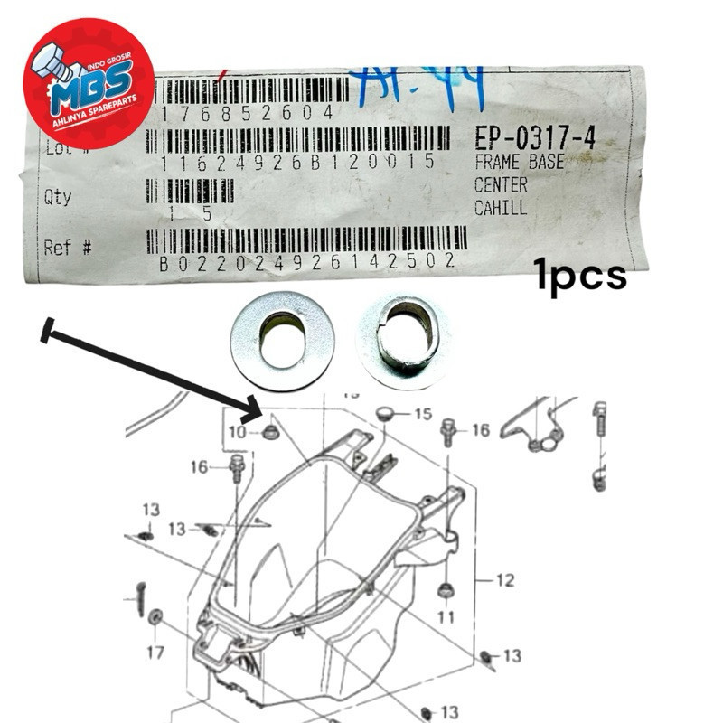 สินค้า 109 - กล่องคอปกกระเป๋าเดินทางแหวนวงรี Boss เบาะนั่งกระเป๋าเดินทาง Honda Beat Genio Scoopy Var