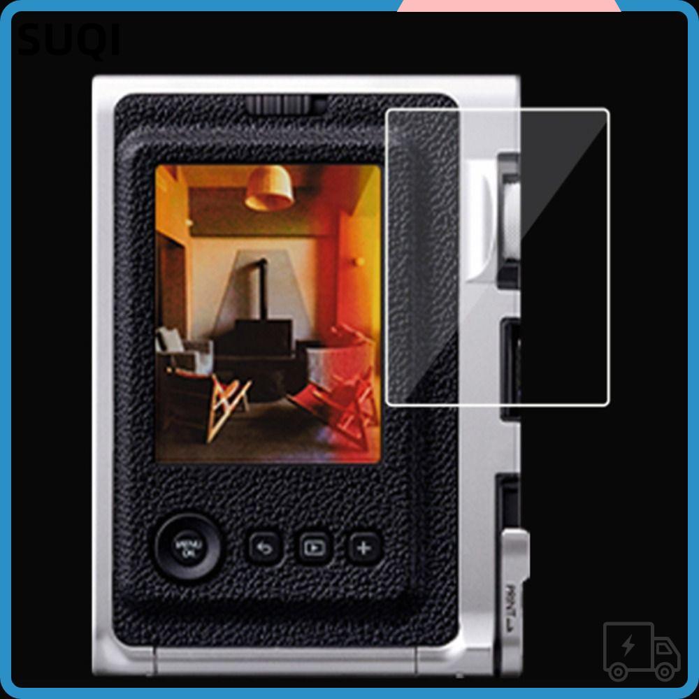 SUQI กระจกนิรภัยป้องกันลายนิ้วมือ 2.5D ฟิล์มป้องกันรอยขีดข่วนสําหรับ Fujifilm instax mini EVO