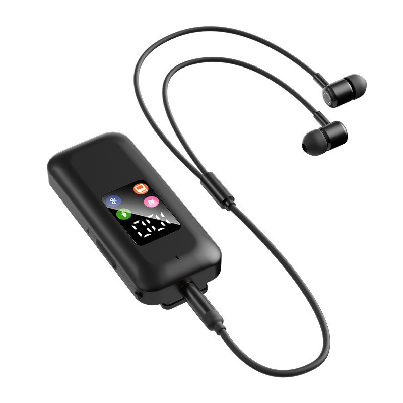 YOVONINE 5.4 ชุดหูฟังคอ Clip-On Binaural Active Noise Cancellation (ANC) ไฟ LED แบตเตอรี่โลหะ ABS Un