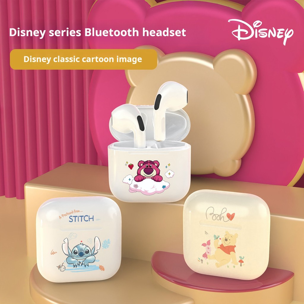 Disney Disney ของแท้ชุดหูฟัง Low-Latency Bluetooth 5.3 น่ารัก Huawei Apple Android กีฬาอายุการใช้งาน