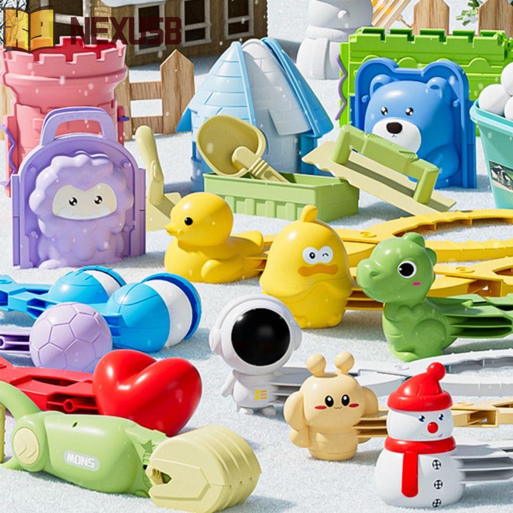 NEXUSBEAM Duck Snowball Clip, Montessori Early Education Dinosaur Snowball Maker Mold, Winter Fight 