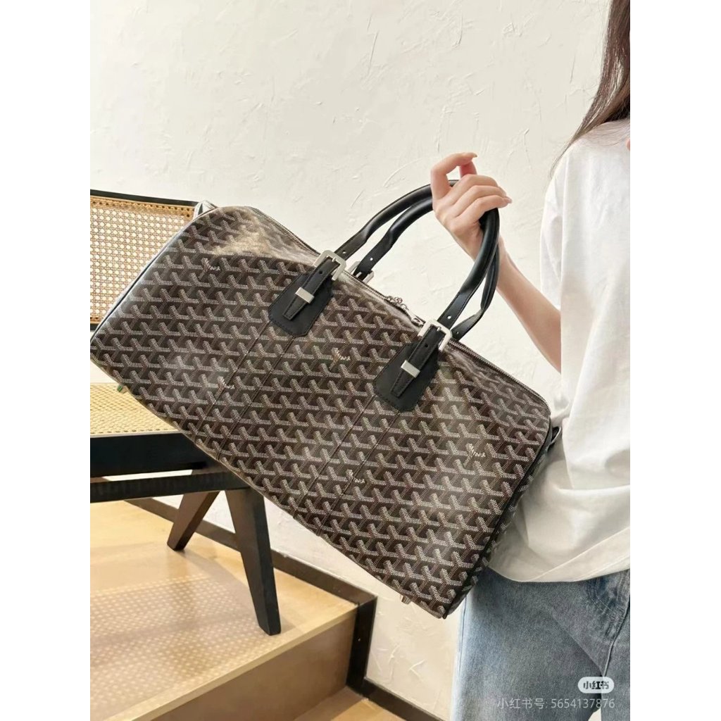 Goyard [Daigou Level] Goyard Goyard/Bag กระเป๋าเดินทางขนาดใหญ่ความจุกระเป๋า Duffel กระเป๋าเดินทางผู้