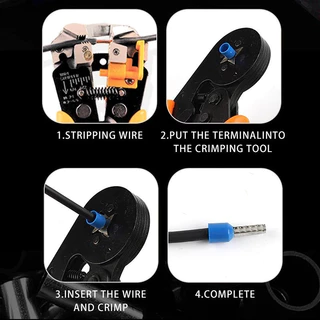HSC8 6-4A+1250pcs Terminals kit 0.25-10mm² ชุดคีม คีม ย้ำหางปลา คอร์ดเอ็น CORD END Crimper ชุดคีมย้ำจีบแบบกลม คีมประเภทท