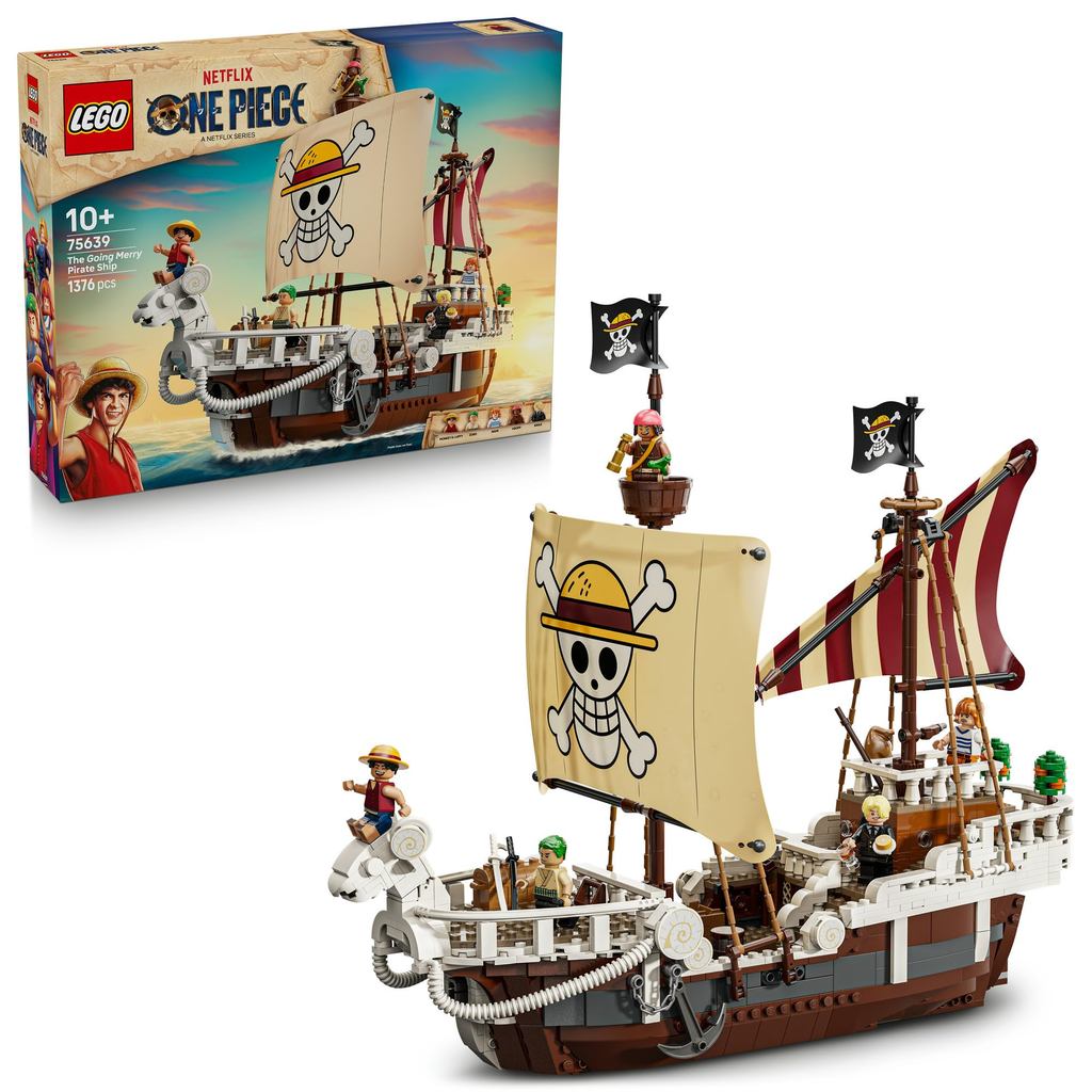 LEGO One Piece Pirate Ship Going Merry, Luffy, Straw Hat, Sanji's Kitchen, Nami's Tangerine Orchard,