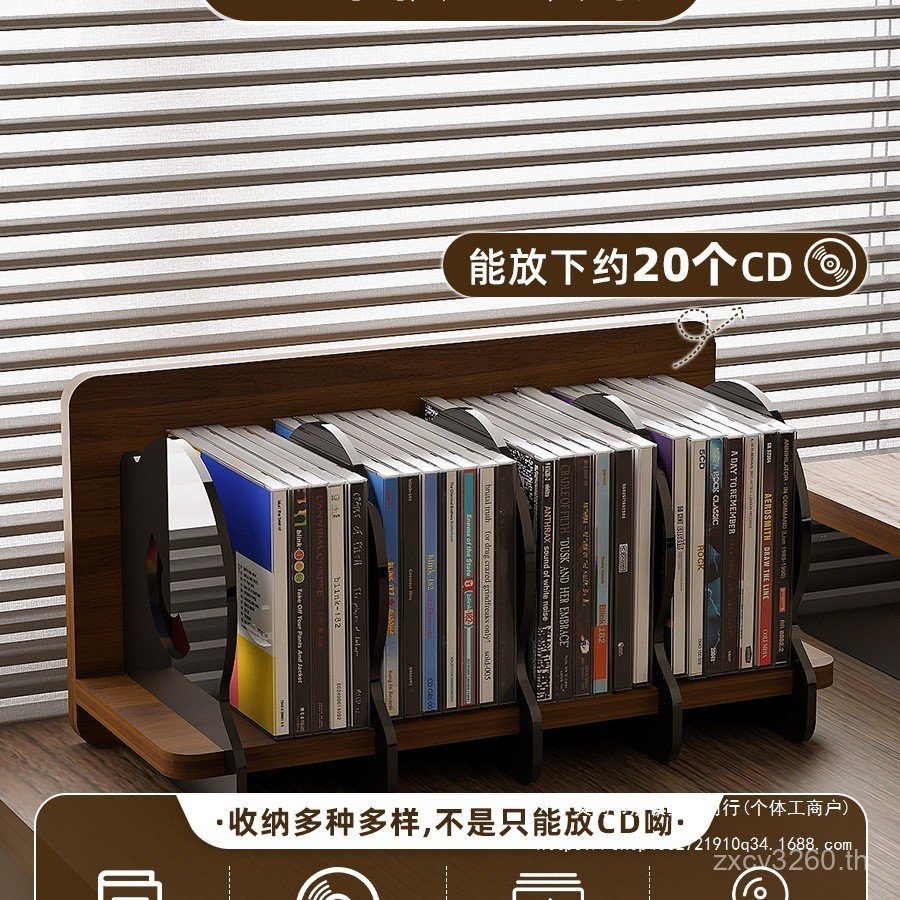กล่องเก็บของ ชั้นวาง CD อัลบั้ม CD ตู้เก็บของ Rack Storage Rack Record dvdcd Disc Storage Display Ra
