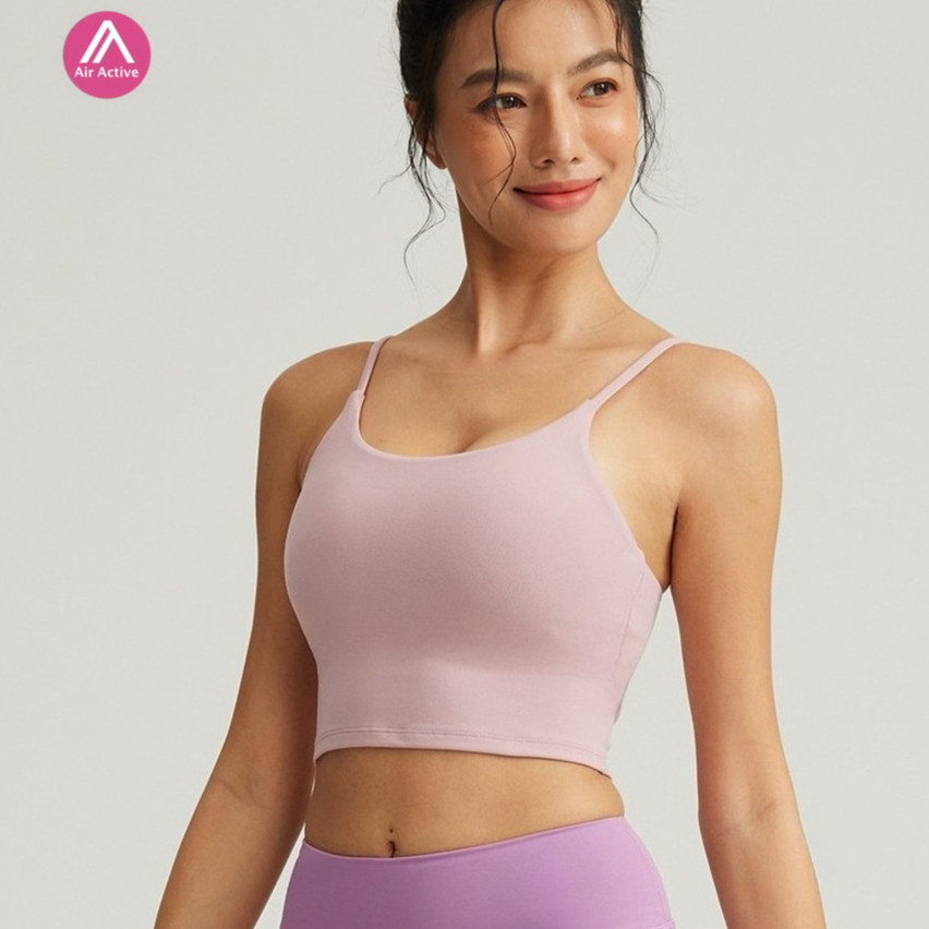 OLALA LEISURE สปอร์ตบราพร้อมแผ่นรองหน้าอกใส่ออกกำลังกายแบบบางสวยงามสำหรับผู้หญิงเล่นโยคะเสื้อชั้นใน