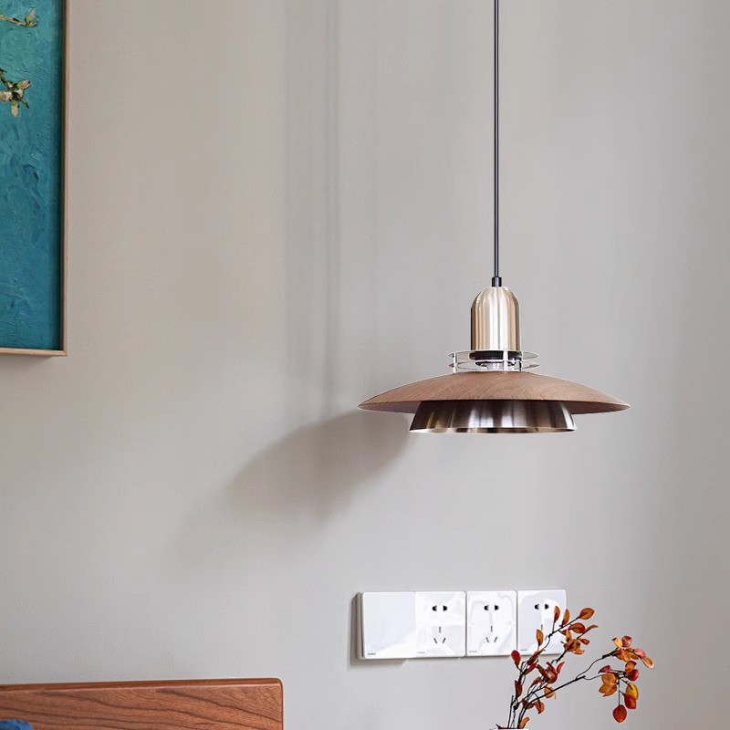 Vintage Style UFO Lamp Restaurant Pendant Light Retro American Style Bedroom Study Lamp Bauhaus Waln