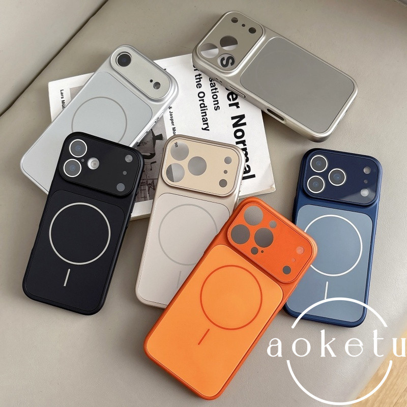 เลนส์กระจกใหญ่ทันที 17 เหมาะสําหรับเคสโทรศัพท์ ไอโฟน 17 แอปเปิล 17 โปรแม็กซ์ กระจกฝ้า การเข้าโค้ง แม่เหล็กดูด 15มือโปร 16 ไทเทเนียมสีน้ําเงิน 14/13 เคสป้อ