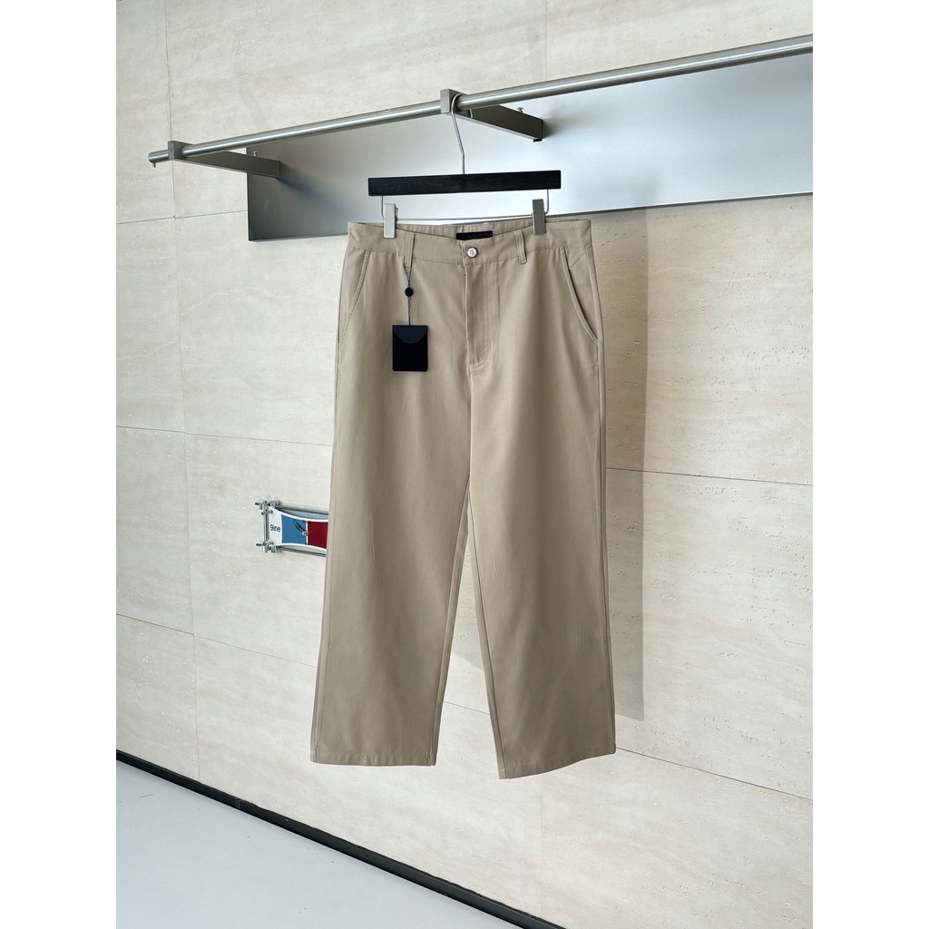 4K9K Lis V New Solid Color Crown Embroidery Straight-Leg Trousers Unisex Celebrity Style Trendy