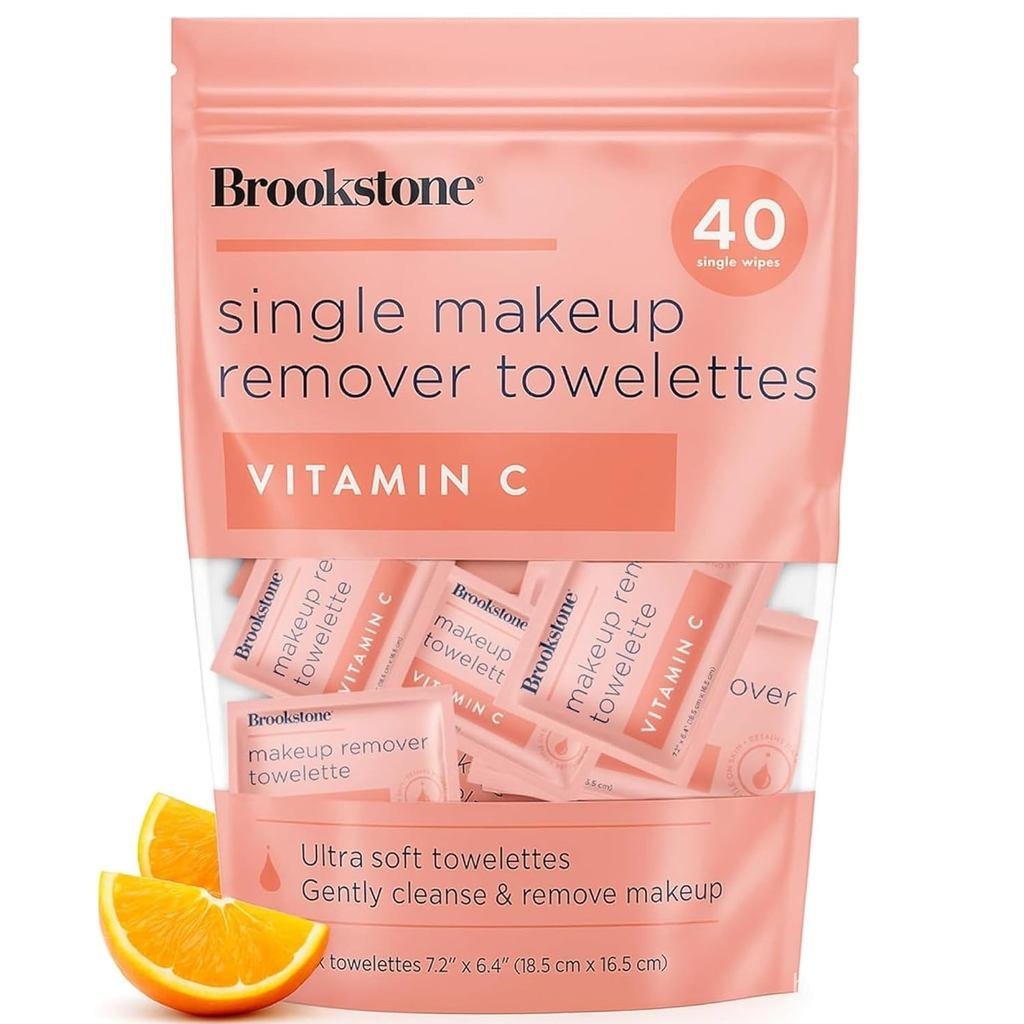 Brookstone Individual Makeup Remover Wipes - Ultra Soft, Makeup Remover Wipe Individually Wrapped, G