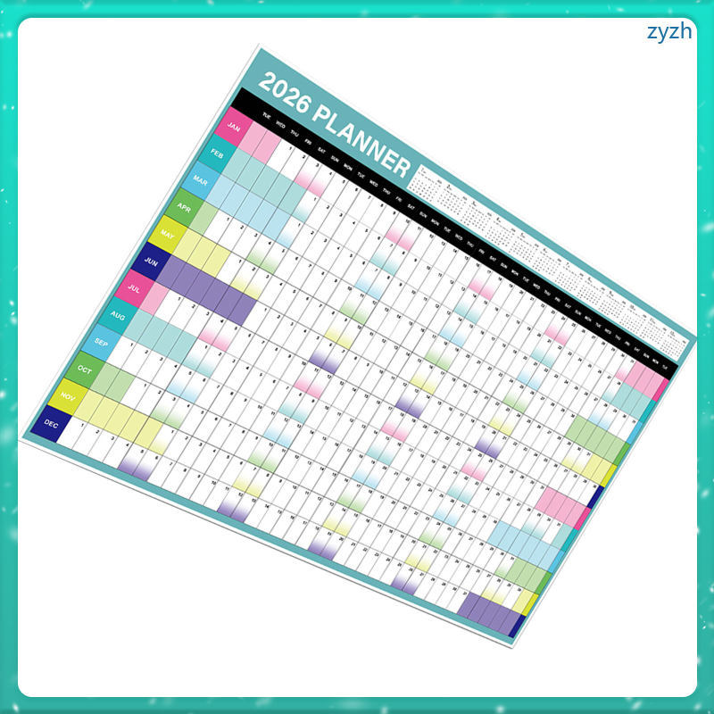 Planner Calendar Wall Calander Full Year One Page zhiyuanzh