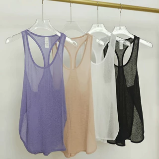 7TILOYSHOP เสื้อผ้าโยคะกีฬา, แห้งเร็วยาววิ่งออกกําลังกายตาข่ายคลุมเสื้อกั๊ก, แฟชั่นระบายอากาศยิมออกกําลังกายหลวมด้านบนกลางแจ้ง