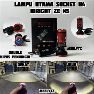 IBRIGHT ZE X5 - Lampu Utama H4 LED Blue Lens