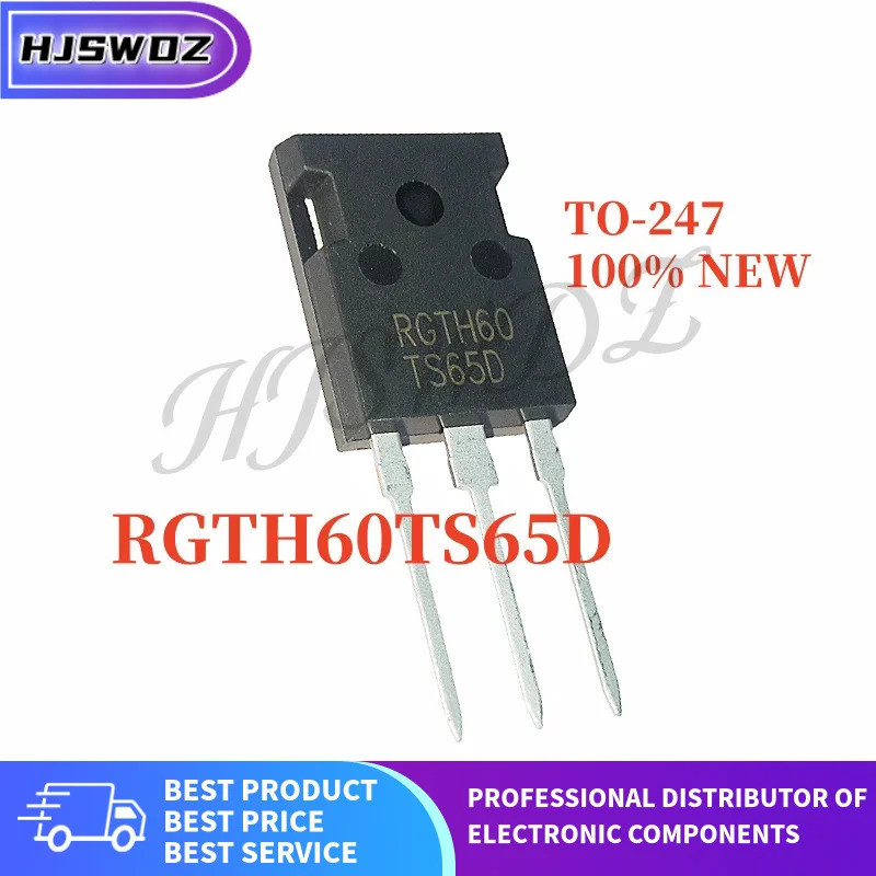 5PCS ใหม่ RGTH60TS65D RGTH60 TS65D 60A 650V TO-247 IGBT ทรานซิสเตอร์ High-power ในสต็อกชิป ic 91U8