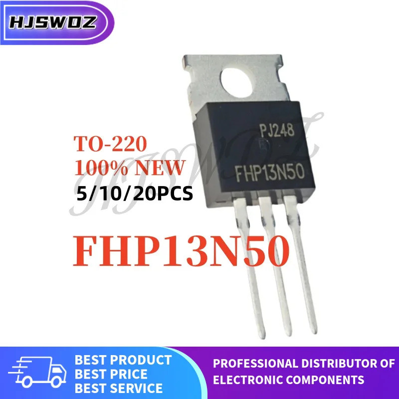 5/10/20PCS FHP13N50 FHP 13N50 TO-220 500V 13A N-Channel MOSFET สําหรับ SMPS ยี่ห้อใหม่ในสต็อกชิป ic 