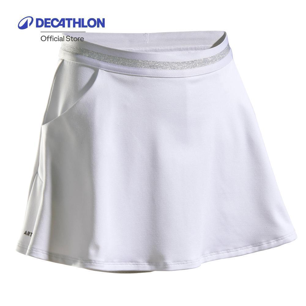 Decathlon Girls' Tennis Skirt Tsk500 กระโปรงเทนนิสเด็กผู้หญิง รุ่น Tsk500 - White