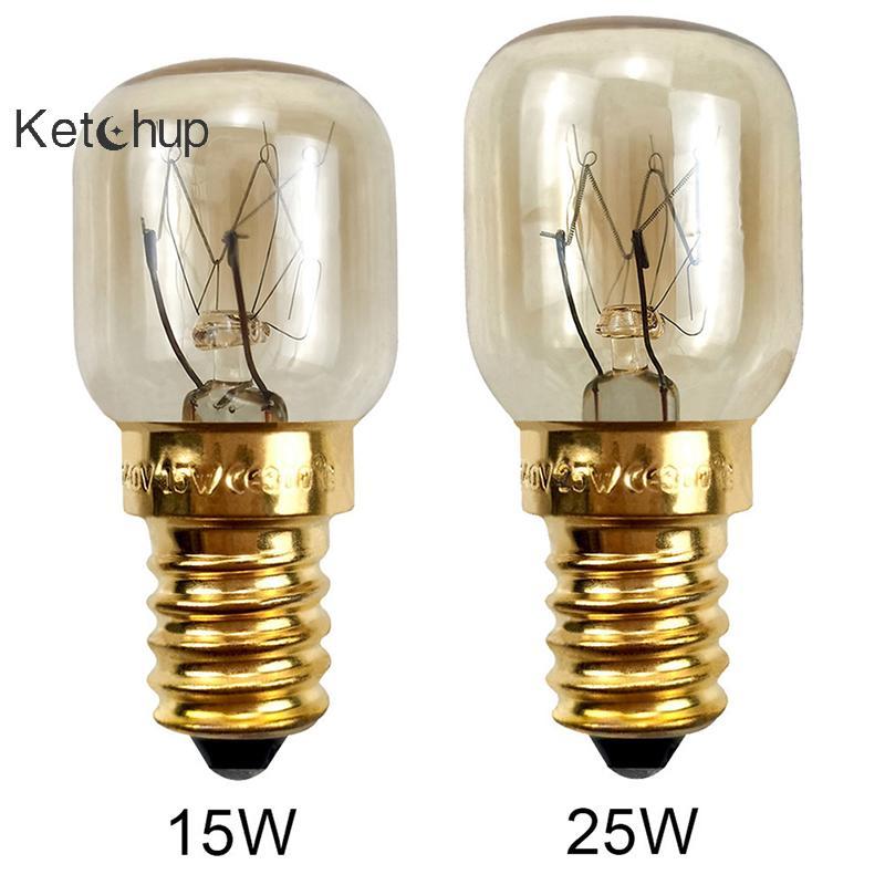 [Kegup-t] หลอดไฟอุณหภูมิสูง 15W 25W E14 300 องศาเตาอบไมโครเวฟหลอดไฟทังสเตน Filament steamer หลอดไฟหล