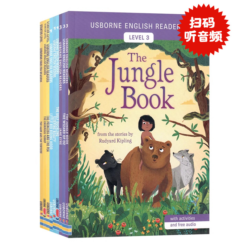 Usborne Reading Starter Level 3 英文胸 Reading English Readers Sleeping Beauty/Jane Eyre/The Wizard o