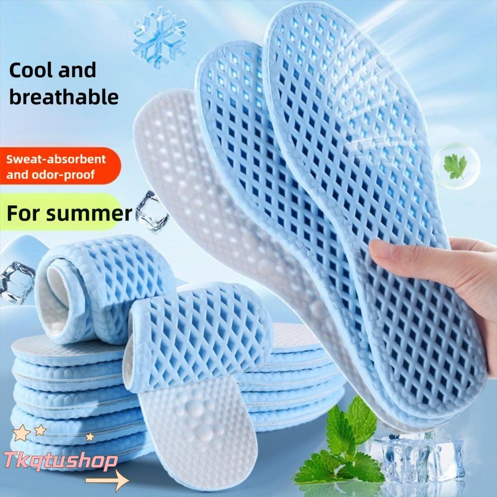 IMIHAN1 พื้นรองเท้าเย็น, ดูดซับเหงื่อ Shock Absorption Mesh Breathable Insoles, High-elasticity Memory Foam Cool Feeling Insoles