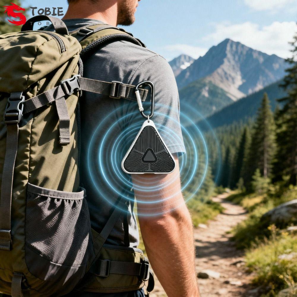 TOBEE ศัตรูพืชกลางแจ้ง ControI, รอบ/สามเหลี่ยมชาร์จแบบพกพา Ultrasonic Pest Repellent, พวงกุญแจพร้อมหัวเข็มขัดปีนเขา Mini เครื่องไล่ยุงอิเล็กทรอนิกส์ฤดูร้อน