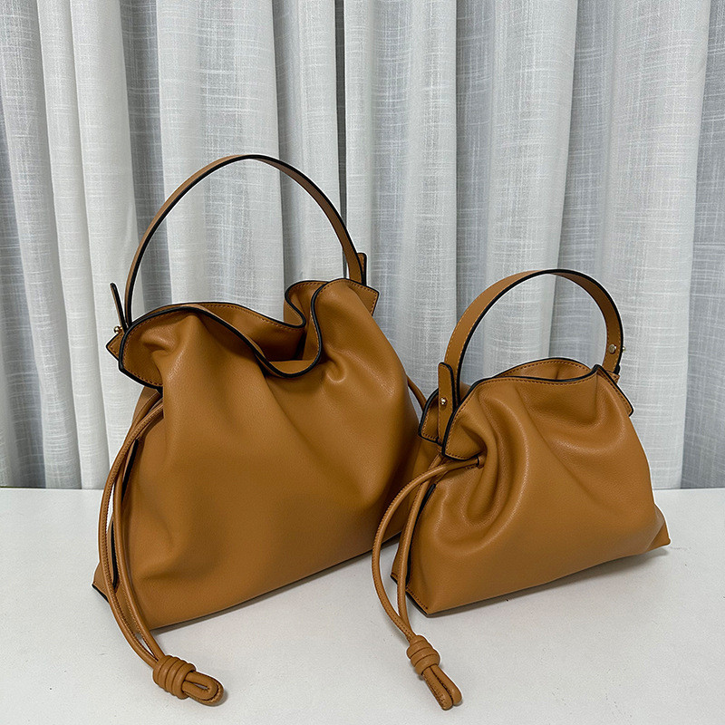 กระเป๋าหนังนุ่ม Drawstring Lucky Bag ทรง bucket ขนาดพอดีมือ กะ.MODE สายสะพายไหล่และขวาง สไตล์ทันสมัย สำหรับทุกโอกาส