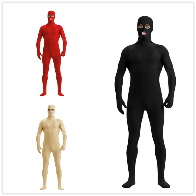 ZENTAI 全包纯身衣开眼口色服装体外出服装连体衣身塑ZENTAI รวมทุกอย่างถุงน่องถุงน่องตาบริสุทธิ์-