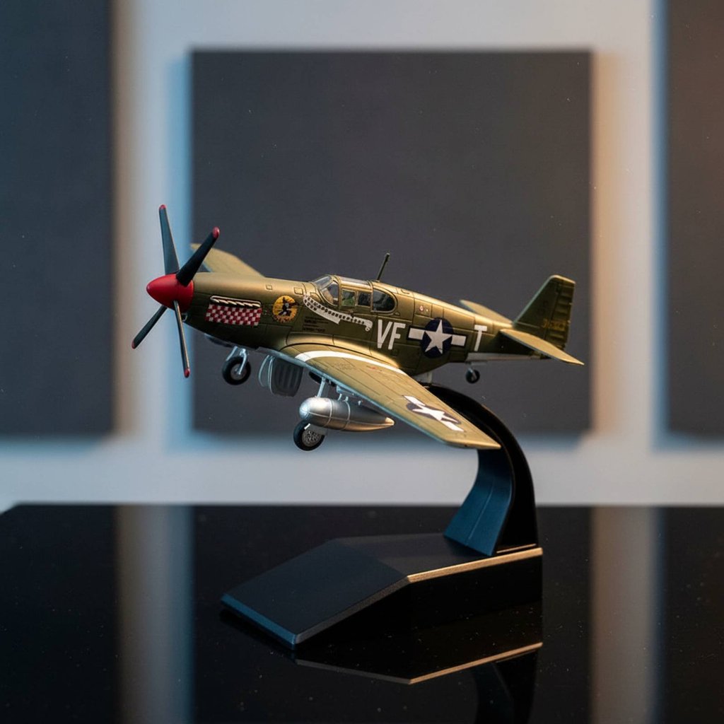 ประกอบล่วงหน้า 1/72 Scale P-51 Mustang รุ่นละเอียดสูง P-51 Mustang รุ่นเครื่องหมายแท้สําหรับตกแต่งสํ