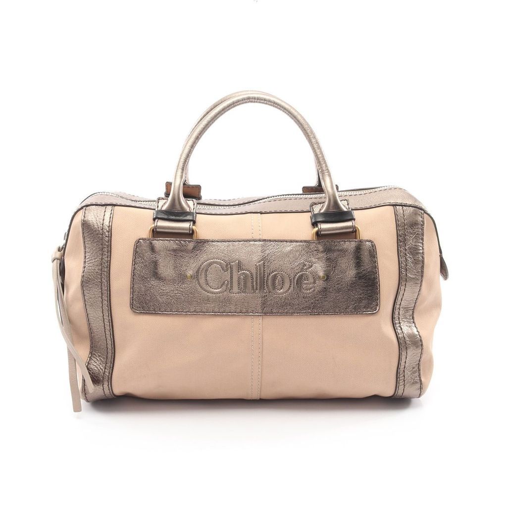 Chloe Boston Bag Pink Beige 24 Used