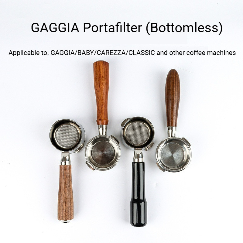 Gaggia  Bottomless Portafilter 58mm ที่จับพอร์ตาฟิลเตอร์ Gaggia แบบไร้ก้น 58mm ถอดแยกส่วน สแตนเลสเกร