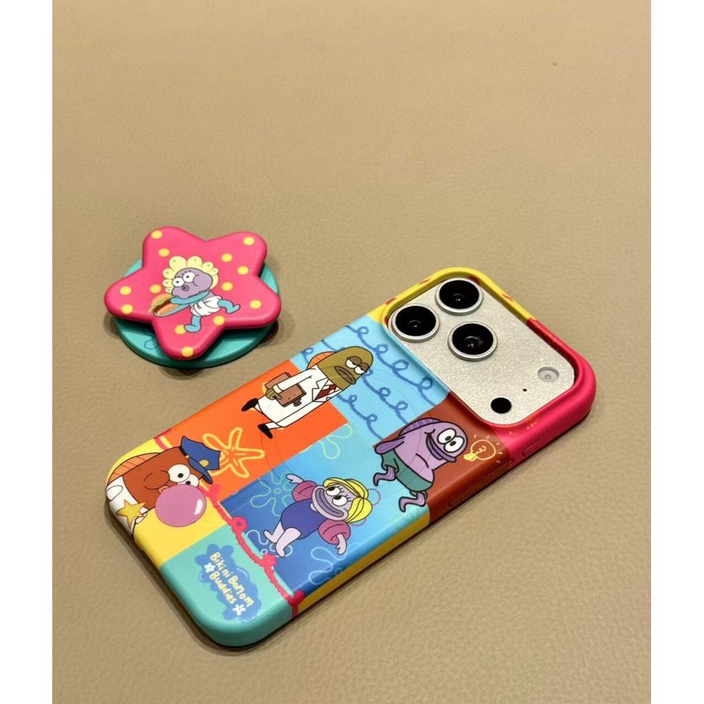 น่ารักแม่เหล็กกรณีครึ่งครอบคลุม Hard Case Creative ตลก Clownfish ฟิล์มที่ถอดออกได้แม่เหล็กสําหรับ IPhone 17 Pro Max 16 Pro 15 14 Pro
