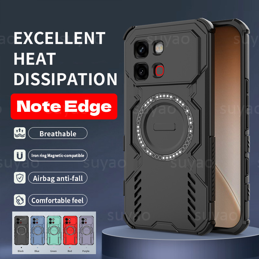 สําหรับ infinix Note Edge 5G 2026 เกราะเคสโทรศัพท์ Magnetic Attraction เคสกระจายความร้อน NoteEdge infinixNoteEdge กันชนกันกระแทกแฟชั่นเลนส์ป้องกันฮาร์ดปกหลัง