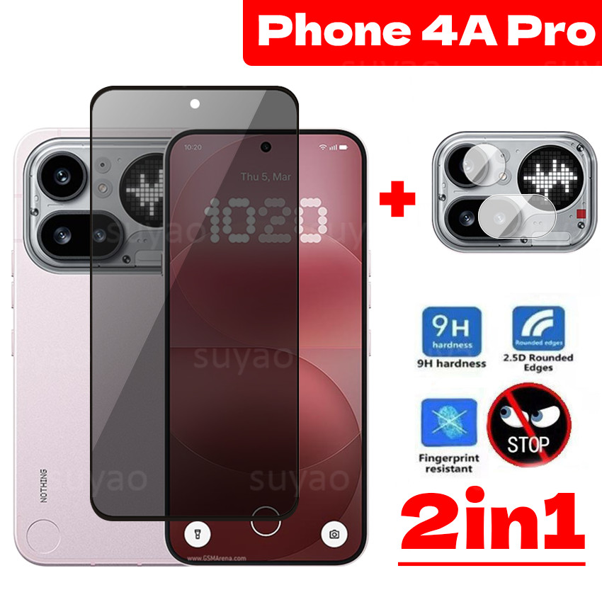 สําหรับ Nothing Phone 4A Pro 2026 Anti-Spy Full Privacy Tempered Peek Glass Phone4APro Phone4A ป้องกันหน้าจอเต็มกล้องเลนส์ฟิล์มClass Scratch 9Hฝาครอบ