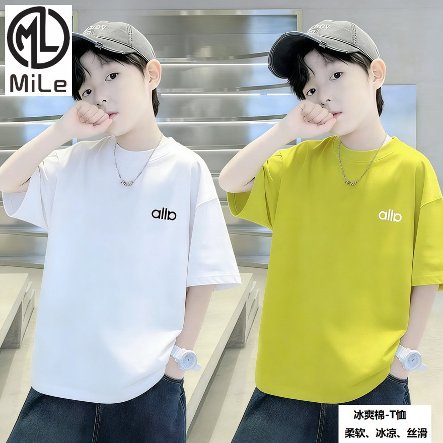 [ML] 80-170CM Boys Short-Sleeved Children Summer Clothes Boys Fashion Half-Sleeved Top Casual T-Shirt