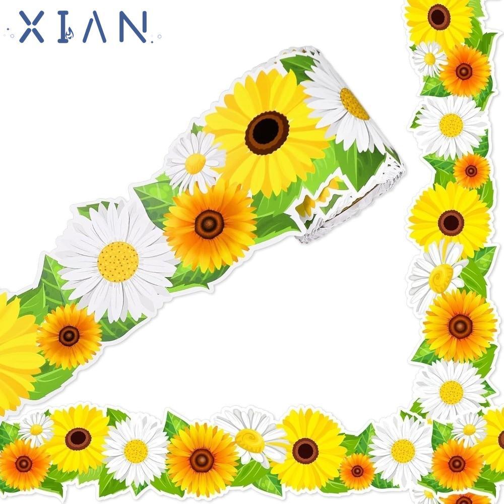 XIANEN กระดานดํา Bulletin Board Border, Self กาว 7.5 ซม.กระดาษขอบ,กระดาษ DIY ห้องเรียนตกแต่งงานฝีมือทําด้วยมือ