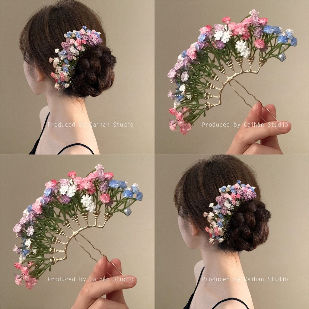 Liu Yifei Gypsophila Hairpin Super Fairy Classy Headdress Hairpin Liu Yifei Gypsophila Hairpin Super