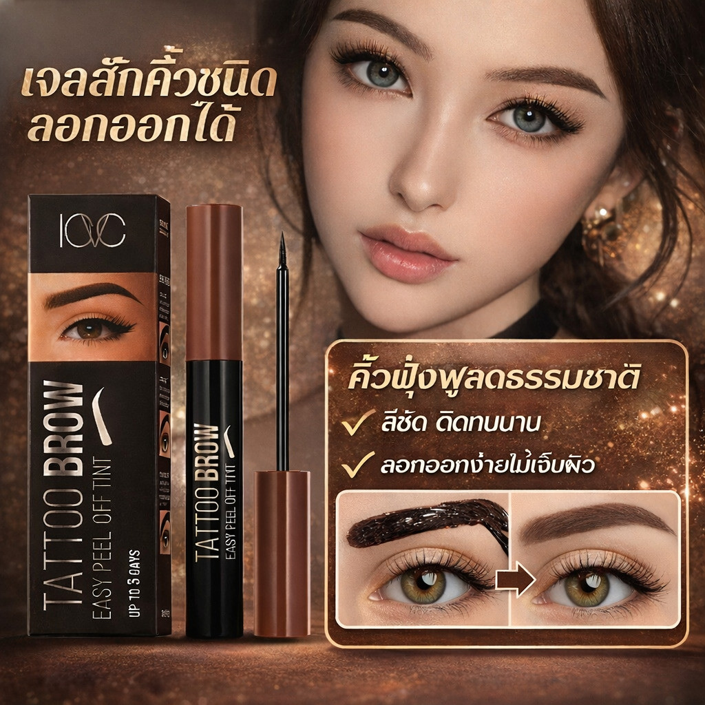 เจลย้อมคิ้วกึ่งถาวร 7 วัน กันน้ำ กันเหงื่อ แต่งหน้าขี้เกียจ สีดํา สีน้ําตาล ย้อมคิ้ว ครีม เครื่องสําอาง เจลเขียนคิ้ว