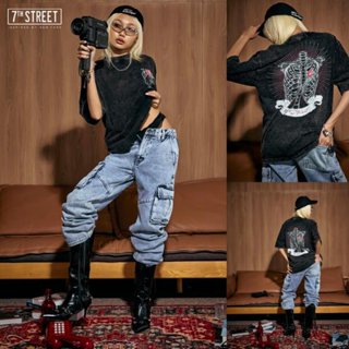 7th Street Oversize Vintage (สกรีน2หน้า) ผ้าCotton Comb ฟอกซ…