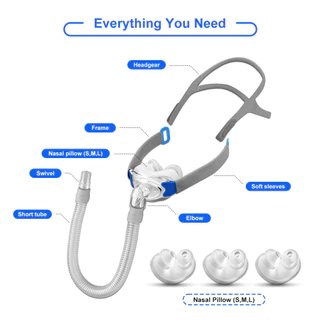 P10 จมูกหมอนหน้ากากสําหรับ Cpap Auto Machine Include SML สามขนาดซิลิโคนเบาะ All In One แพคเกจหมวกเหมาะกับ 22 มม.