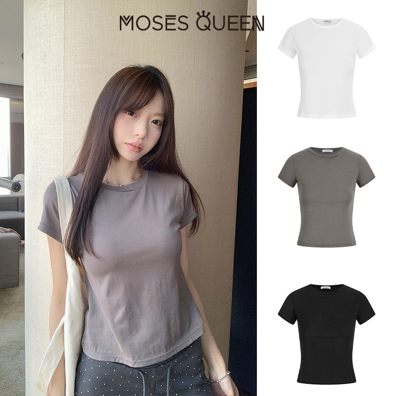 < MOSESQUEEN > กางเกงลูกเรือแขนสั้นพื้นฐาน สีหลากหลาย นุ่มสบาย ระบายอากาศได้ดี เหมาะสำหรับสวมใส่ประจำวัน #63576