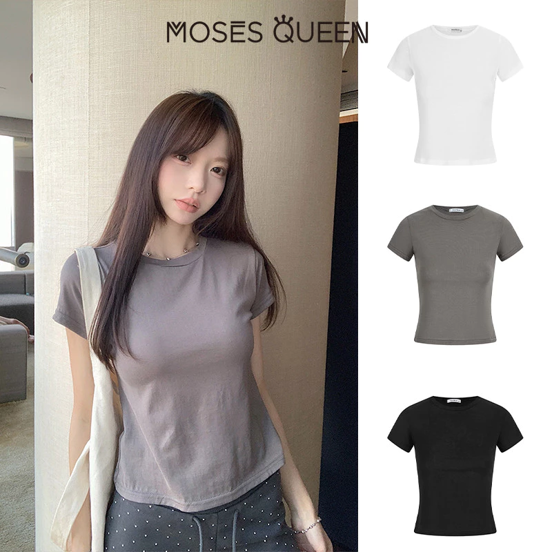 < MOSESQUEEN > กางเกงลูกเรือแขนสั้นพื้นฐาน สีหลากหลาย นุ่มสบาย ระบายอากาศได้ดี เหมาะสำหรับสวมใส่ประจำวัน #63576