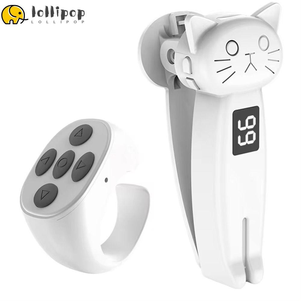 LOLLIPO1 Electric Auto Page Turner, Mute ABS Finger Clicking อุปกรณ์, Mini Bluetooth-Compatible Port
