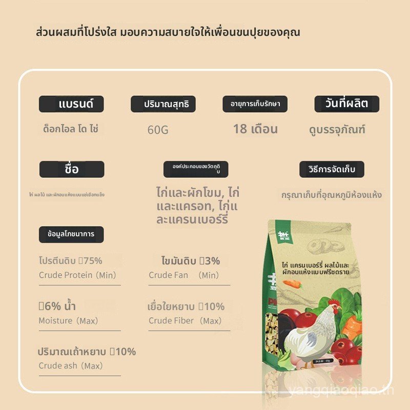 Companion Tofu Dog Food 60g ของว่างแช่แข็ง ผักและผลไม้รวม เหมาะสําหรับสุนัขเท็ดดี้และสุนัขโกลเด้นรีท