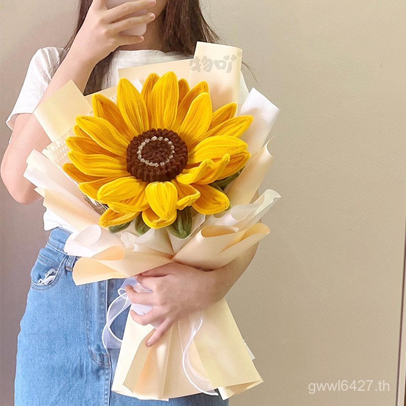 One-holding Sunflower Twist Bouquet High School Entrance Examination ของขวัญสําหรับผู้ใหญ่วัสดุทอผ้า