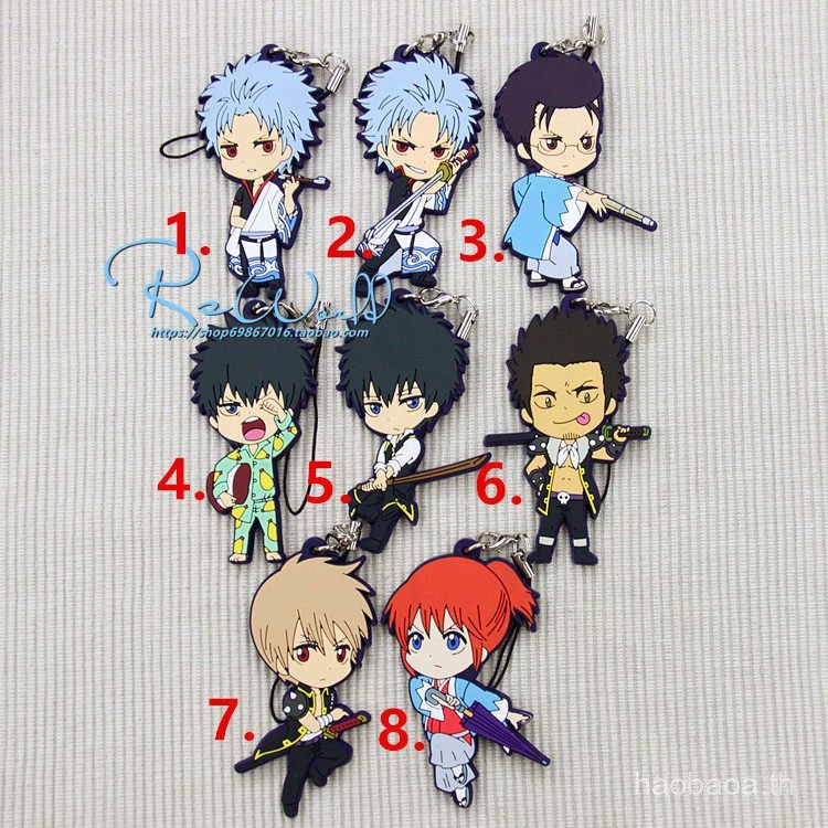 สินค้าใหม่ Daily Order สินค้าจํานวนมากจี้ยาง Gintama Soul Exchange Gintama Okita Kagura 9P22