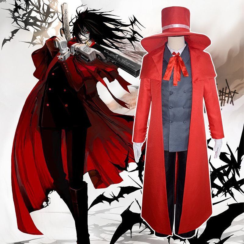 ชุดเครื่องแต่งกาย Hellsing Alucard สำหรับ Halloween และงานปาร์ตี้คริสต์มาส แบบ Windbreaker