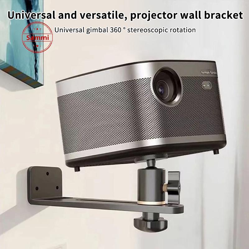 Sammi Portable Projector Braet 360° Rotatable Wall Mount Beamer Holder Universal 1/4 สกรูสําหรับ XGI